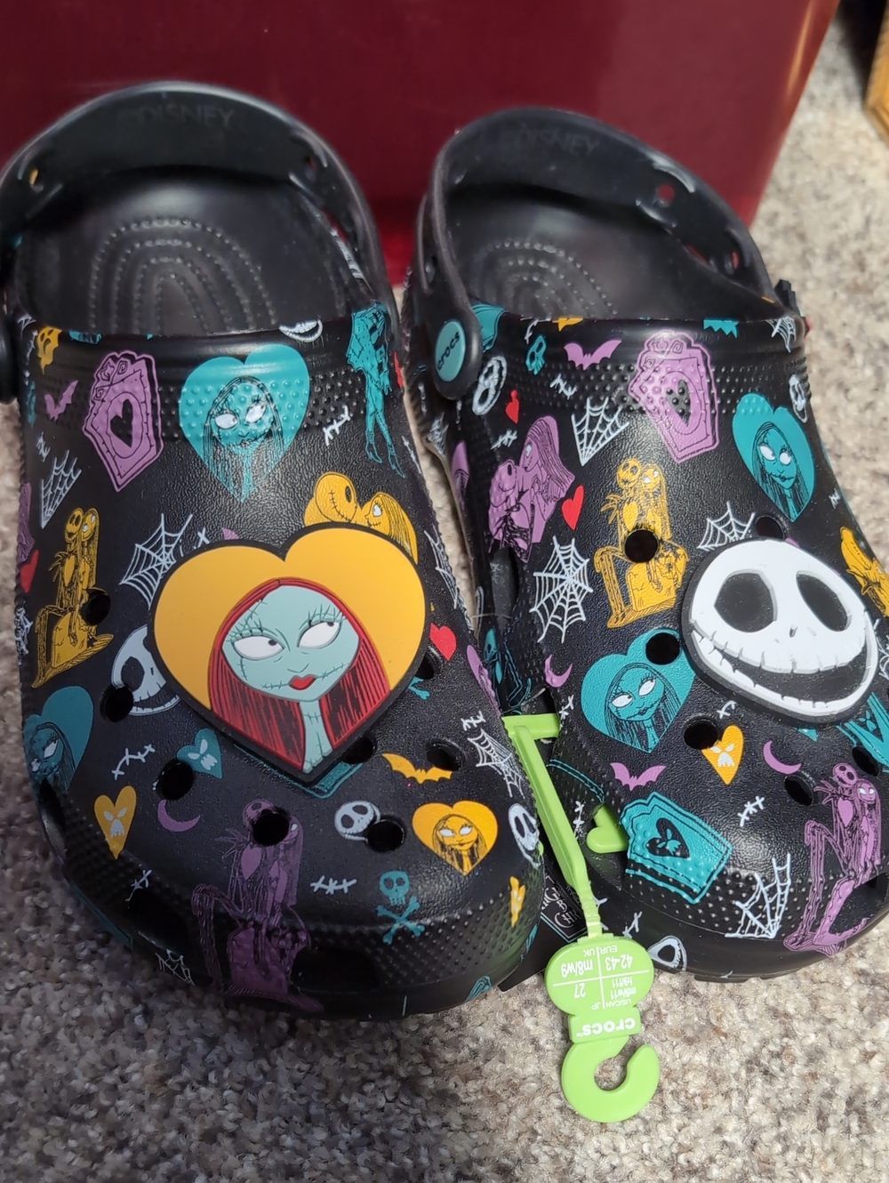 CROCS The Nightmare Before Christmas Black Multi Slingback Clogs